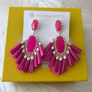 Kendra Scott pink tassel earrings